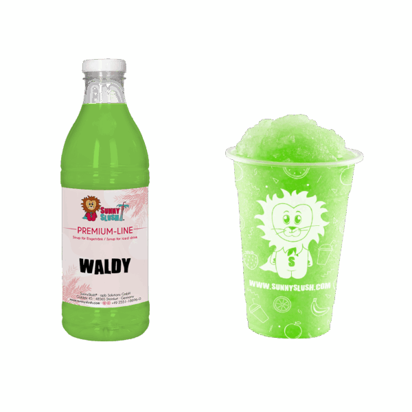SunnySlush_Flasche+Becher_Waldy