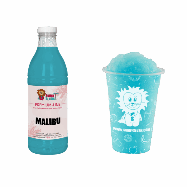 SunnySlush_Flasche+Becher_Malibu