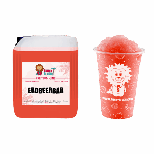 SunnySlush_Kanister+Becher_Erdbeerbär