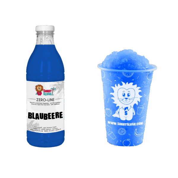SunnySlush_Flasche+Becher_Blaubeere