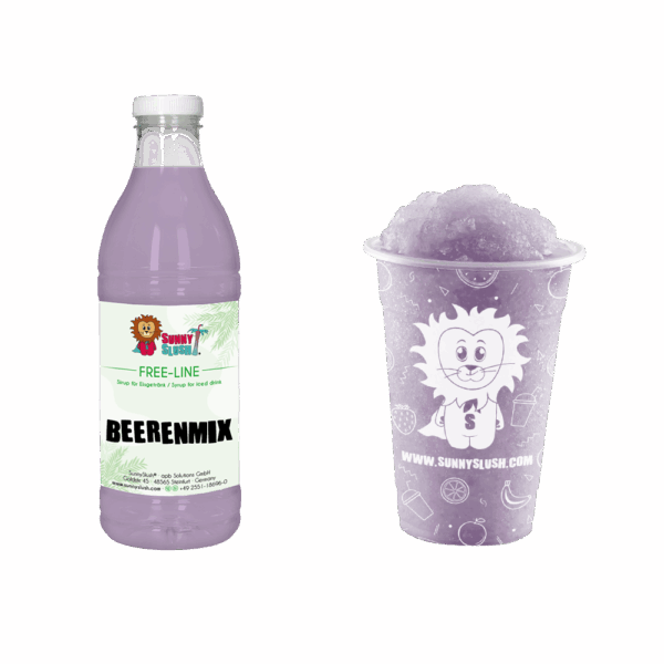 SunnySlush_Flasche+Becher_Beerenmix