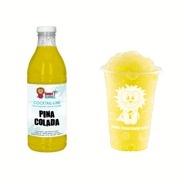 SunnySlush_Flasche+Becher_Pina_Colada