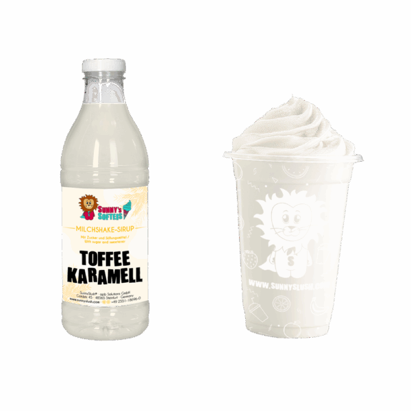 SunnySlush_Flasche+Becher_Toffee_Karamell