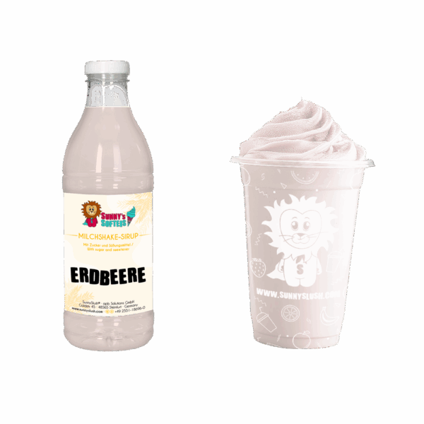 SunnySlush_Flasche+Becher_Erdbeere