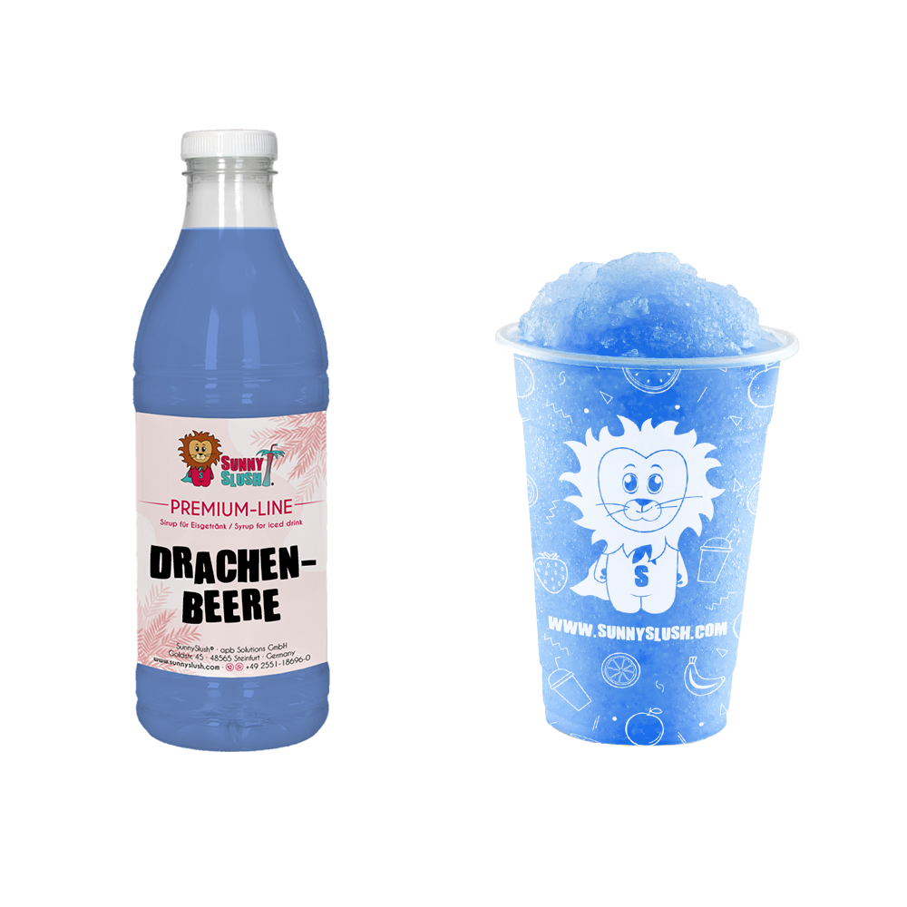 SunnySlush_Flasche+Becher_Drachenbeere